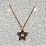 Diamond star necklace