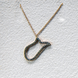 Champagne diamond tulip necklace