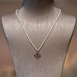 Sand Pearl champagne diamond star necklace